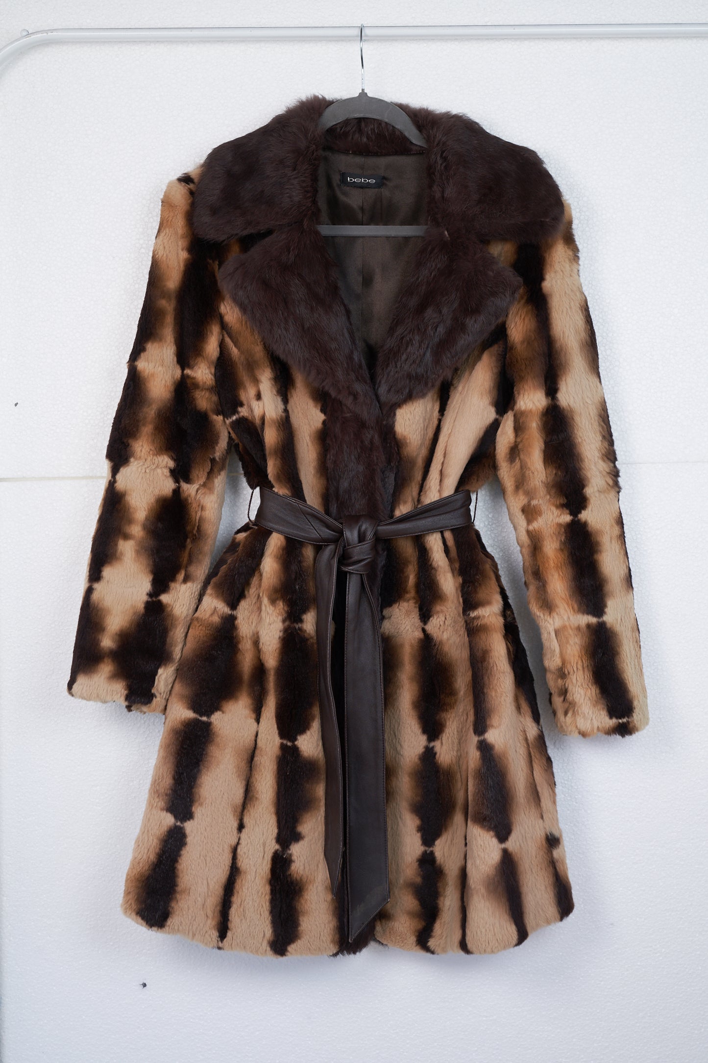 Bebe Rex Rabbit Fur Coat Dyed